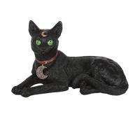Something Different Laying Black Cat Figurine (One Size) (Black/Green)