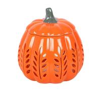 Something Different Leaf Cut Out Pumpkin Oil Burner in Orange Something Different Orange