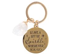 Something Different Leave A Little Sparkle Wherever You Go Crystal Quartz Keyring in Clear Something Different Clear One Size