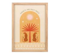 Something Different Leopard Palm Framed Poster in Beige Something Different Beige
