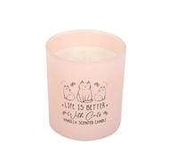 Something Different Life Is Better With Cats Vanilla Scented Candle in Off-White Something Different Off-White