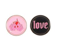 Something Different Love Flaming Dice Badge Pack of 2 in Black Something Different Black