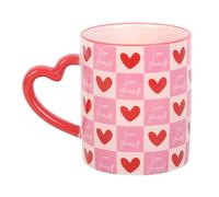 Something Different Love Yourself Checked Hearts Mug Something Different Multicolor