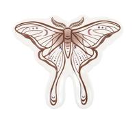 Something Different Luna Moth Trinket Dish (One Size) (White/Brown)