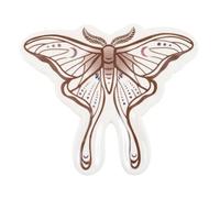 Something Different Luna Moth Trinket Dish White/brown (One Size)