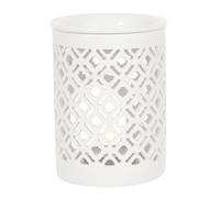 Something Different Matte Lattice Oil Burner White (One Size)