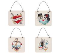 Something Different Mdf Tattoo Door Sign (Pack Of 24) White (37Cm X 8Cm X 24.5Cm)