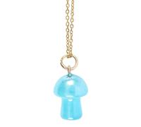 Something Different Men's Aura Crystal Mushroom Necklace & Card in Blue Something Different Blue One Size