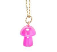 Something Different Men's Aura Crystal Mushroom Necklace & Card in Pink Something Different Pink One Size