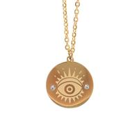 Something Different Men's Gold Toned All Seeing Eye Necklace Something Different Gold One Size