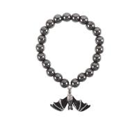 Something Different Men's Hematite Bat Charm Bracelet in Black Something Different Black One Size
