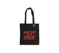 Something Different Men's Just One More Shop Polycotton Tote Bag in Black Something Different Black One Size