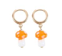Something Different Men's Mushroom Dangle Earrings Pack of 2 in Orange Something Different Orange One Size