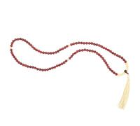 Something Different Men's Self Confidence Rosewood & Yellow Jasper Mallah Necklace in Red Something Different Red One Size