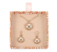 Something Different Men's Sun Earring & Necklace Set in Gold Something Different Gold One Size