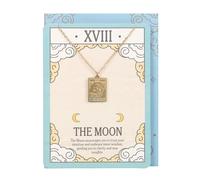 Something Different Men's The Moon Vintage Tarot Necklace & Card Something Different Multicolor One Size