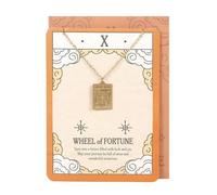 Something Different Men's The Wheel Of Fortune Tarot Necklace & Card Something Different Multicolor One Size