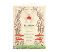 Something Different Men's Toadstool Necklace & Card in Gold Something Different Gold One Size