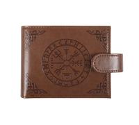 Something Different Men's Viking Compass Faux Leather Wallet in Brown Something Different Brown One Size