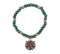 Something Different Men's Wooden Green Man Charm Bracelet in Bright Green Something Different Bright Green One Size
