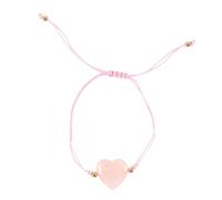 Something Different Men's You Are Loved Rose Quartz Heart Bracelet in Pink Something Different Pink One Size