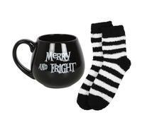 Something Different Merry & Fright Christmas Mug & Sock Set in Black Something Different Black
