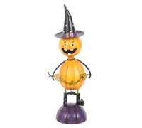Something Different Metal Pumpkin Man Ornament in Orange Something Different Orange