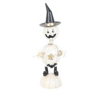 Something Different Metal Pumpkin Man Ornament in White Something Different White