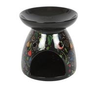 Something Different Midnight Bloom Print Oil Burner Black (One Size)