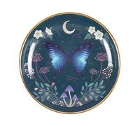 Something Different Midnight Moth Round Trinket Dish in Blue Something Different Blue