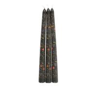 Something Different Midnight Printed Taper Candle (Pack of 3) in Black Something Different Black