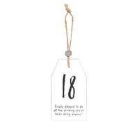 Something Different Milestone 18Th Hanging Sentiment Sign Black/white (One Size)