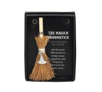 Something Different Mini Magick Witches Hat Broomstick Brown/silver (One Size)