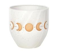 Something Different Moon Phases Plant Pot (One Size) (Off White/Brown)