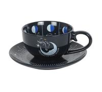 Something Different Moon Phases Teacup & Saucer Black/blue (One Size)