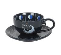 Something Different Moon Phases Teacup & SaucerOne Size Black/Blue SD10566