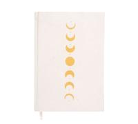 Something Different Moon Phases Velvet A5 NotebookOne Size White/Gold SD5833