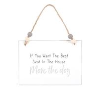 Something Different Move The Dog Hanging Sign in White Something Different White