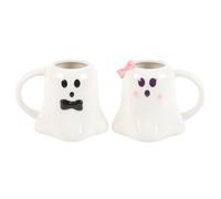Something Different Mr & Mrs Boo Ghost Mug Set in Off-White Something Different Off-White