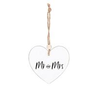 Something Different Mr And Mrs Heart Hanging Sentiment Sign White (One Size)