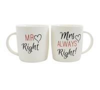 Something Different Mr Right Mrs Always Right Mug Ceramic Boxed Mug Set Something Different Multicolor