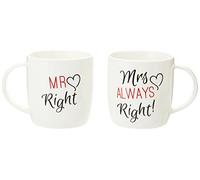 Mr and Mrs Always Right Mug Set - White