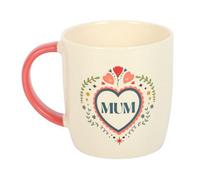 Something Different Mum Folk Heart 350Ml Mug White (One Size)