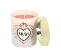 Something Different Mum French Tulip Folk Heart Scented Candle in Light Pink Something Different Light Pink