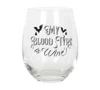 Something Different My Blood Type Is Wine Stemless Wine Gl Clear (One Size)