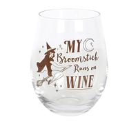 Something Different My Broomstick Runs On Wine - Stemless Glass