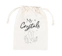 Something Different My Crystals Cotton Drawstring Bag in White Something Different White