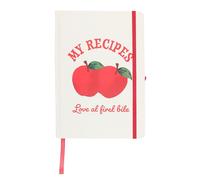Something Different My Recipes A5 Notebook with PenOne Size White/Red/Gold SD98