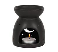 Something Different Mystical Moon Cut Out Oil Burner in Black Something Different Black