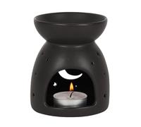 Something Different Mystical Moon Cut Out Oil Burner in Black Something Different Black